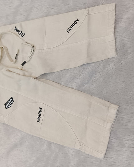 BOYS JEANS CODE-A269 Boys Off White Cargo Jogger Pants | Stylish Casual Bottom Wear
