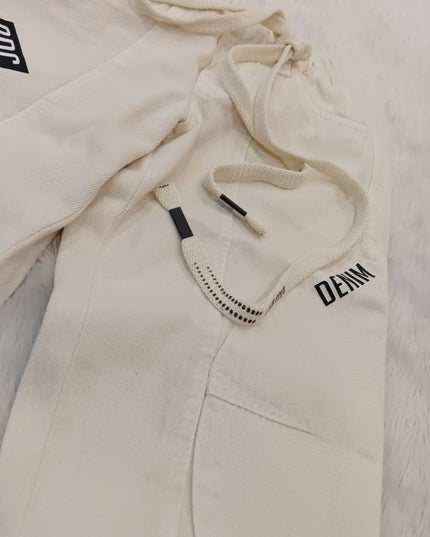 BOYS JEANS CODE-A269 Boys Off White Cargo Jogger Pants | Stylish Casual Bottom Wear