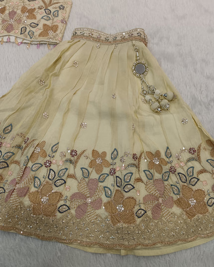 GIRLS CHOLI CODE-A285 Girls Embroidered Party Wear Lehenga Choli Set – Designer Ethnic Wear