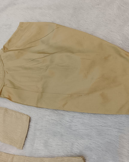 BOYS ETHNIC CODE-A311 Boys Beige Embroidered Kurta Pajama Set | Traditional Ethnic Wear for Kids