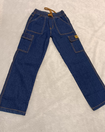 BOYS JEANS CODE-A343 He and She Boys Regular Fit Denim Jeans with Drawstring | Casual Kids Jeans