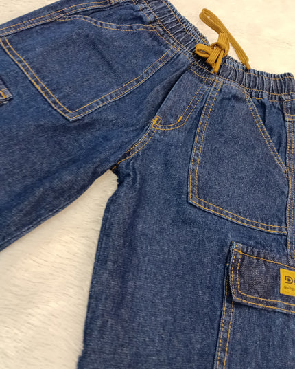 BOYS JEANS CODE-A343 He and She Boys Regular Fit Denim Jeans with Drawstring | Casual Kids Jeans