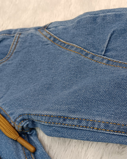 BOYS JEANS CODE-A342 Boys Denim Jogger Pants with Drawstring – Casual Cotton-Blend Jeans