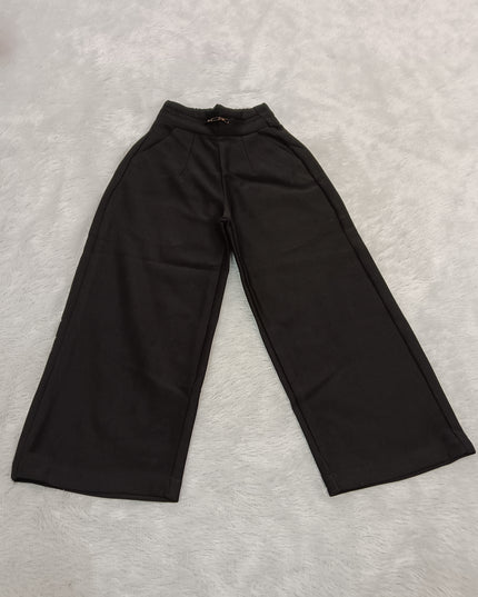 GIRLS JEANS CODE-A371 Girls Black Wide Leg Pants | Stylish & Comfortable Palazzo Trousers