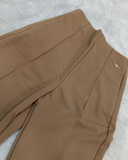 GIRLS PAINT CODE-A373 Girls Beige Flared Pants | Stylish Bell Bottom Trousers for Kids | He And She Kidswear
