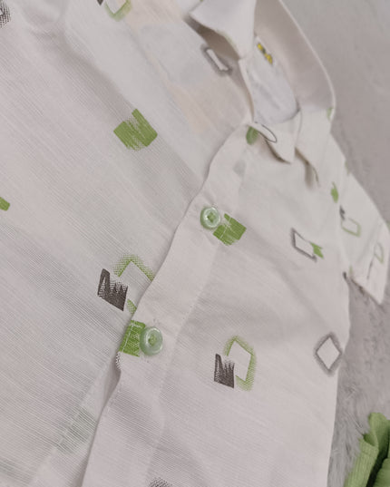 BOYS SET CODE-A395 Boys Printed Shirt & Shorts Co-Ord Set | Stylish Casual Summer Outfit