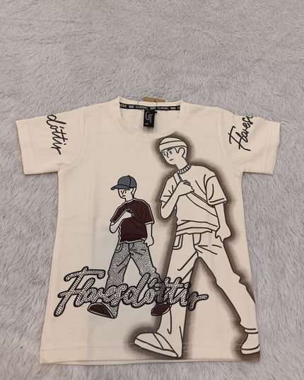 BOYS TSHIRT CODE-A417 Boys Printed Graphic T-Shirt | Stylish Half Sleeve Casual Top