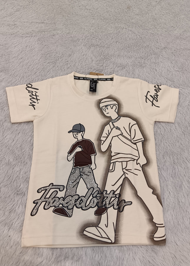 BOYS TSHIRT CODE-A417 Boys Printed Graphic T-Shirt | Stylish Half Sleeve Casual Top