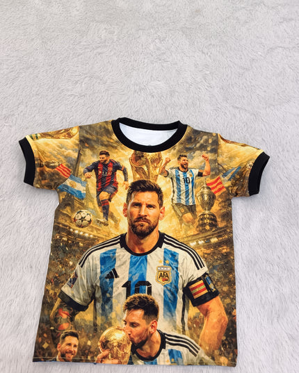 B.TSHIRT A464 Boys Blue Football Graphic T-Shirt | He And She