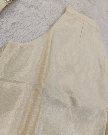 G.PLAZO A465 Girls Cream Embellished Palazzo Set | He And She