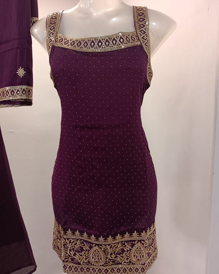 A478 CODE L PALAZO SET Women’s Embroidered Palazzo Set with Dupatta