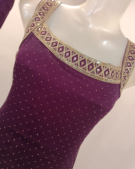 A478 CODE L PALAZO SET Women’s Embroidered Palazzo Set with Dupatta
