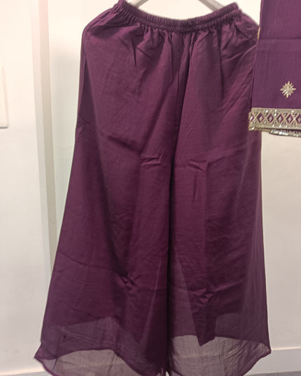 A478 CODE L PALAZO SET Women’s Embroidered Palazzo Set with Dupatta