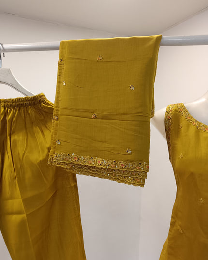 L.DRESS A474 Women’s Embroidered Kurti Set with Dupatta