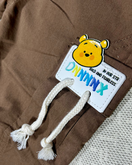 He & She Boys Brown Cotton Cargo Jeans | Stylish Multi-Pocket Kids Pants | Comfortable Casual Wear