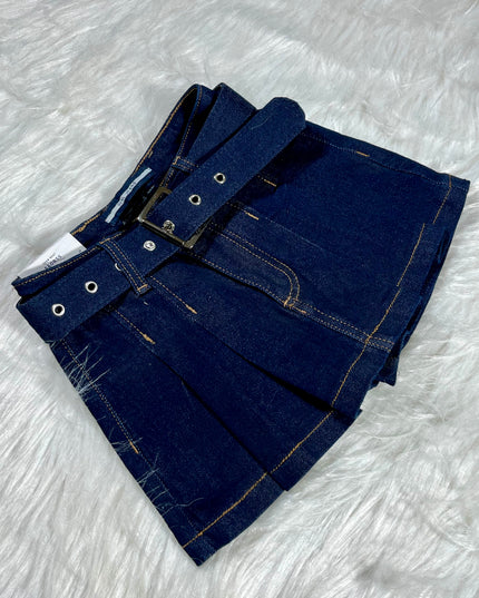 Girls Denim Skort – Stylish Skirt with Shorts Inside | Kids Casual Skort | He & She