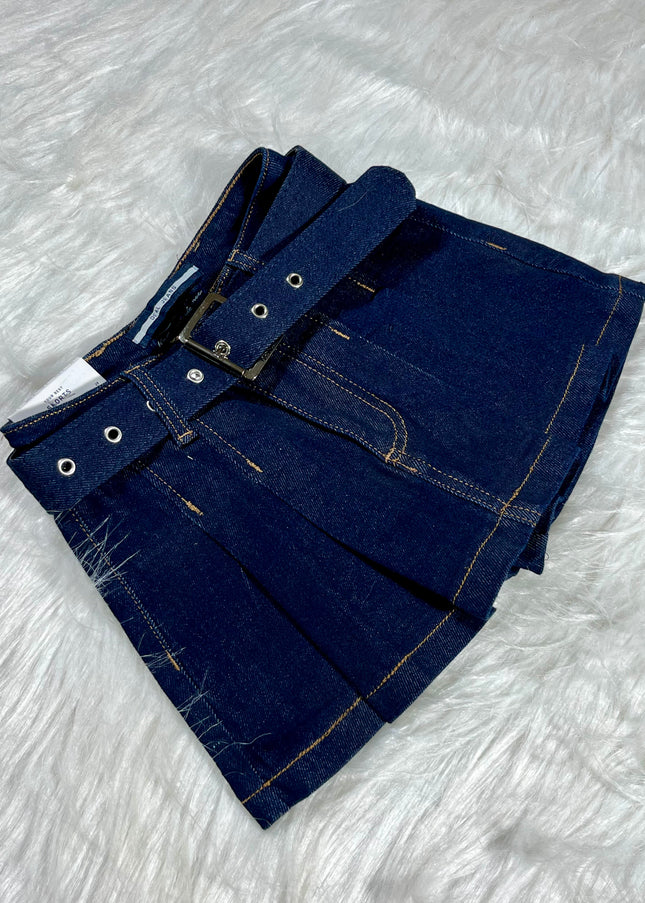 Girls Denim Skort – Stylish Skirt with Shorts Inside | Kids Casual Skort | He & She