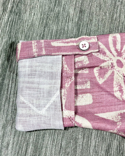 Boys Pink Printed Casual Shirt – Stylish Half Sleeve Kids Cotton Shirt |