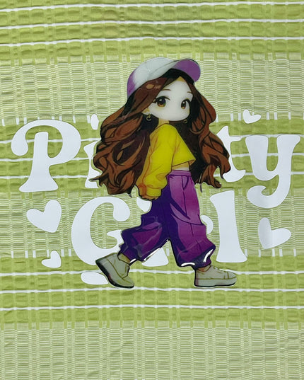Girls Lime Green Polo Neck Top | Casual Summer Top for Kids