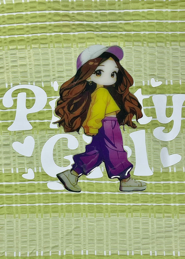Girls Lime Green Polo Neck Top | Casual Summer Top for Kids