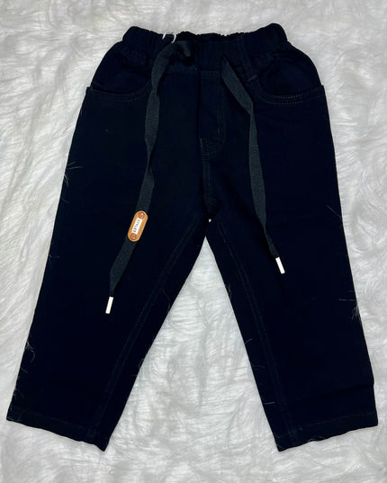He and She Boys Solid Cotton Joggers | Comfortable Casual Track Pants for Kids