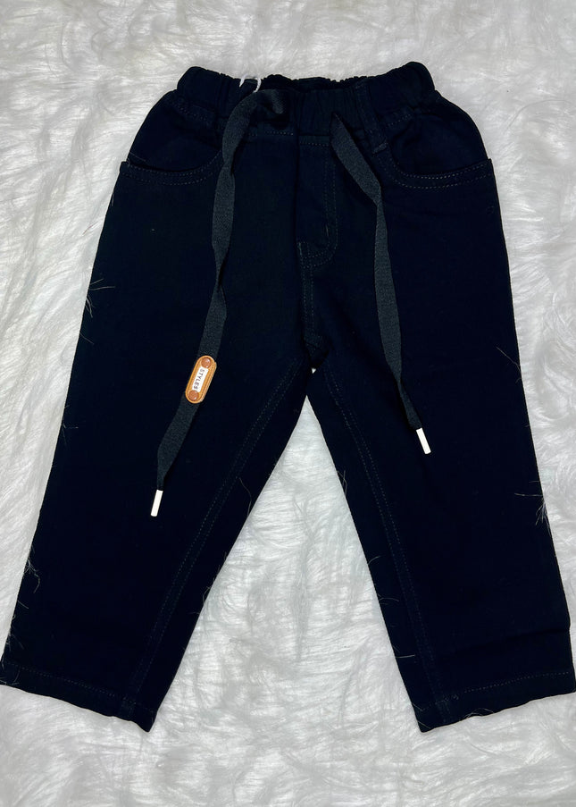 He and She Boys Solid Cotton Joggers | Comfortable Casual Track Pants for Kids