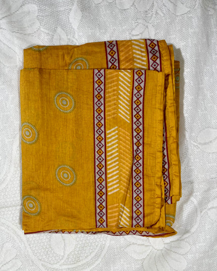 He and She Women’s Mustard Ethnic Printed Kurti Pant Set with Dupatta