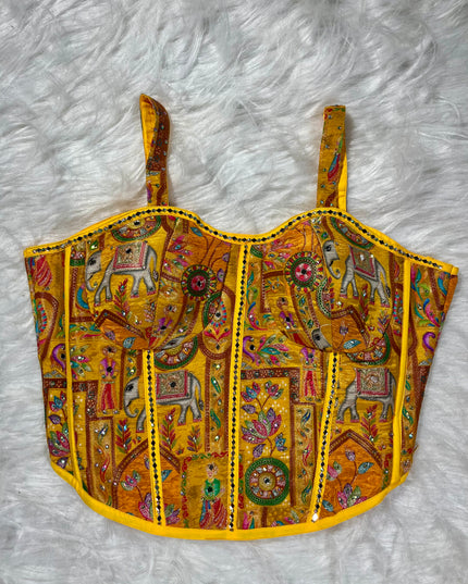 He and She Mustard Embroidered Palazzo Set for Women with Dupatta