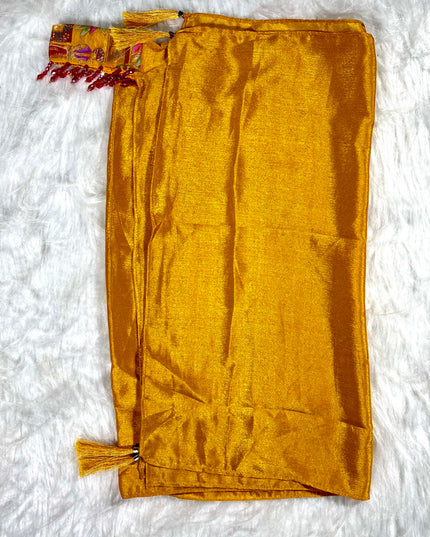 He and She Mustard Embroidered Palazzo Set for Women with Dupatta