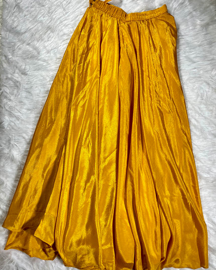 He and She Mustard Embroidered Palazzo Set for Women with Dupatta