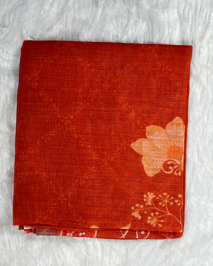 He and She Women’s Rust Orange Embroidered Palazzo Set with Dupatta