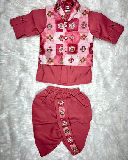Boys Ethnic Koti Jacket – Stylish Festive Wear for Kids | He & She