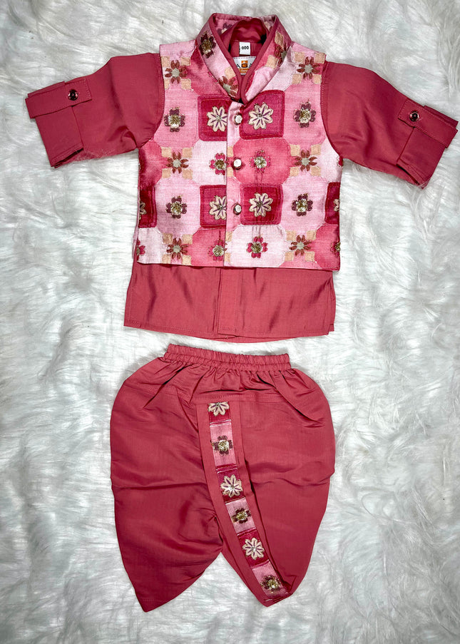 Boys Ethnic Koti Jacket – Stylish Festive Wear for Kids | He & She