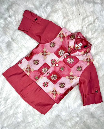 Boys Ethnic Koti Jacket – Stylish Festive Wear for Kids | He & She