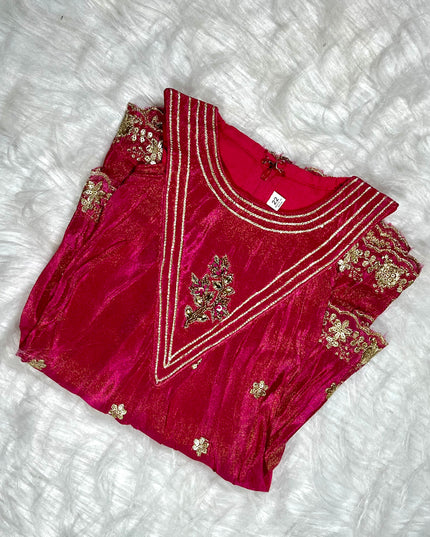 He and She Girls Embroidered Palazzo Set | Stylish Ethnic Kurti Palazzo Dress for Girls