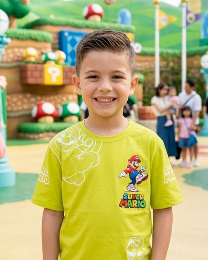 Boys Yellow Cartoon Printed T-Shirt | Stylish Kids Casual Wear by He & She